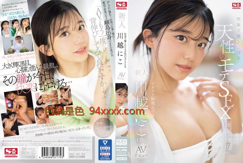 NaturallyPopularSEXThatMeltsYourEyesWithPleasureNewcomerNO.1STYLENikoKawagoeAVDebut
车牌号：SONE088