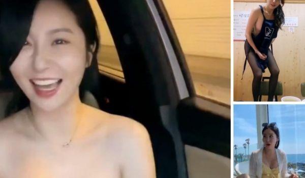 韩国美女主播车上，酒店，饭店露出视频集锦