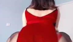 灵活的红色情趣内衣大蜜臀