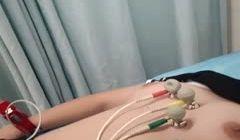 体检中心，心电图检查，现场偷拍良家美女0.