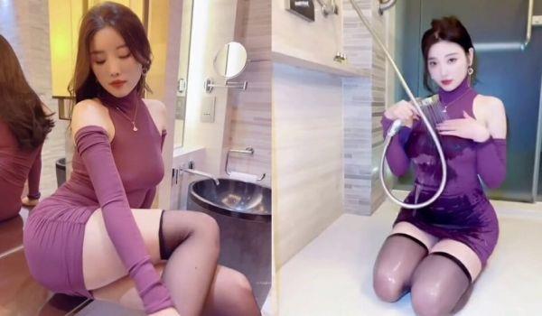 美艳女神杨晨晨最新洗浴激情私拍无内真空揉穴揉胸凸点 花洒喷头对着BB的...