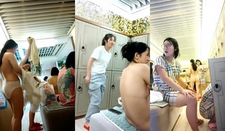 大神潜入人气火爆的洗浴中心更衣室四处游走偷拍 ️两个妹子脸上涂满硅藻泥样子还挺搞笑的